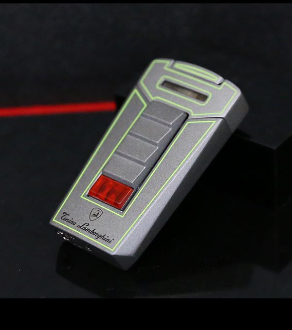 藍寶堅尼Tonino Lamborghini AERO LIGHTER 打火機(灰底綠線)