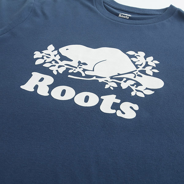 男裝Roots 庫柏海狸短袖T恤-藍
