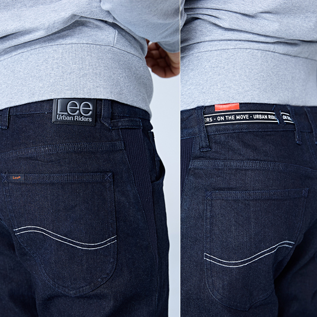 Lee 合身標準小直筒牛仔褲/UR-深藍色