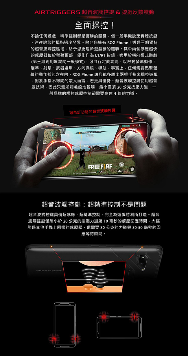 (套餐組)ASUS ROG Phone ZS600KL (8G/128G) 電競旗艦級手機