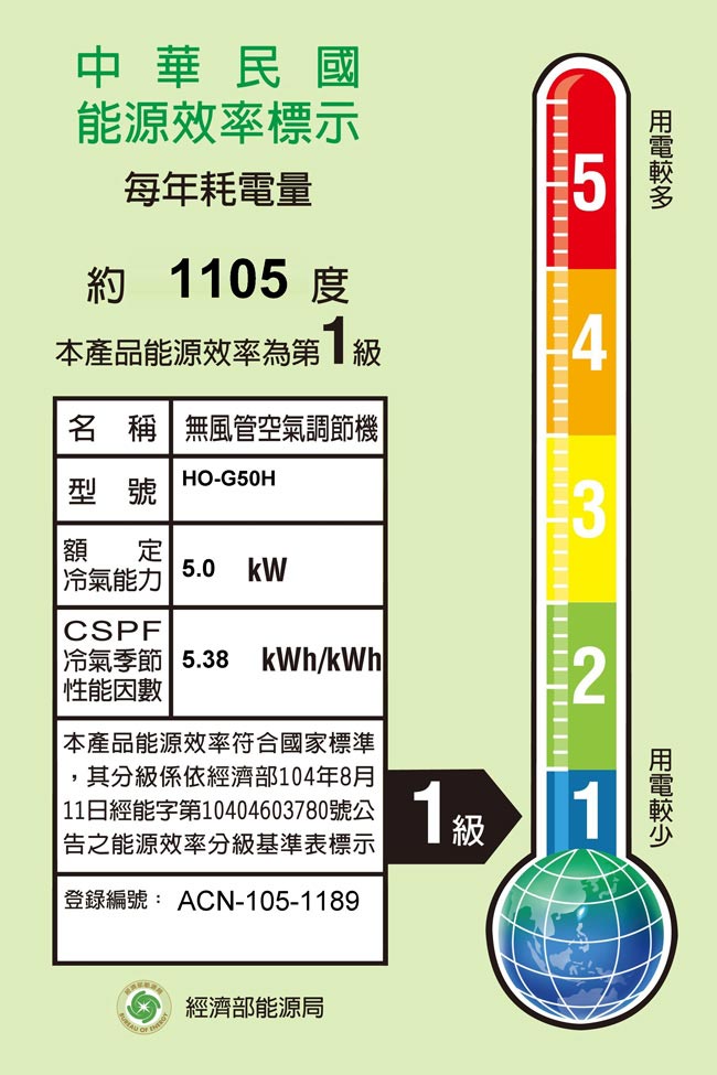 HERAN禾聯 9-11坪 變頻1對1冷暖型 (HI-G50H/HO-G50H)