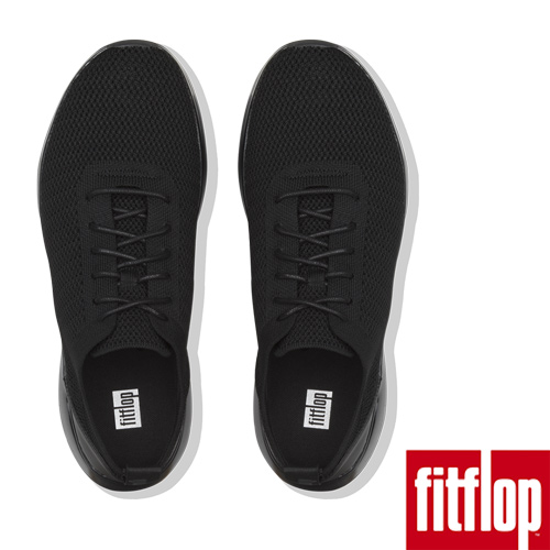 FitFlop FLEXKNIT LACE-UP SNEAKERS-靚黑