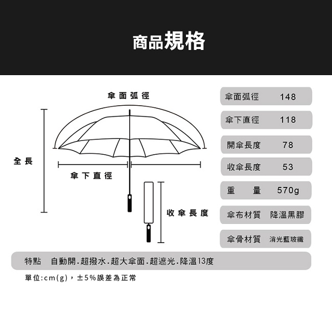 雙龍TDN超撥水玻璃纖維 降溫晴雨傘/大王傘- 動感綠