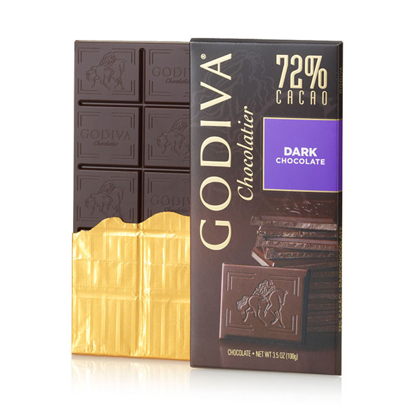 GODIVA 72%黑巧克力(100g/片)