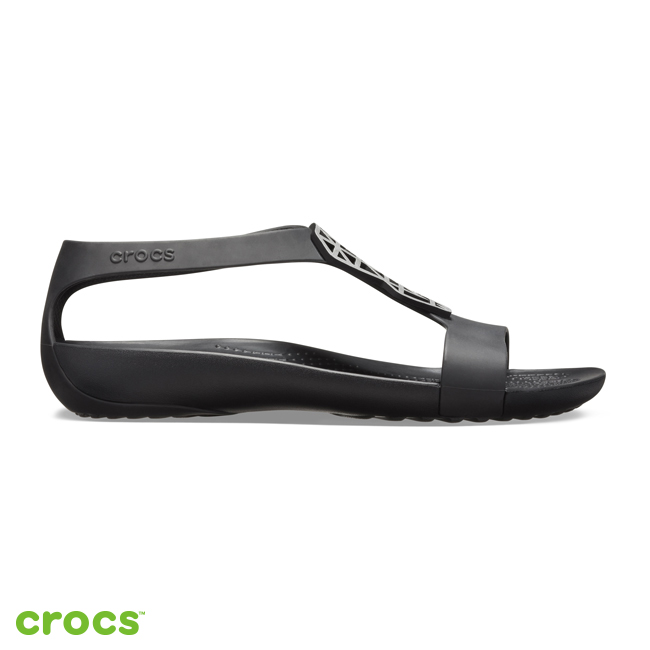 Crocs 卡駱馳 (女鞋) 瑟琳娜女士造型涼鞋 205601-01V