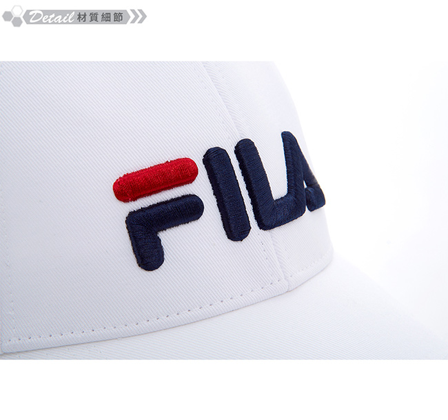 FILA 經典款六片帽-白 HTT-1000-WT