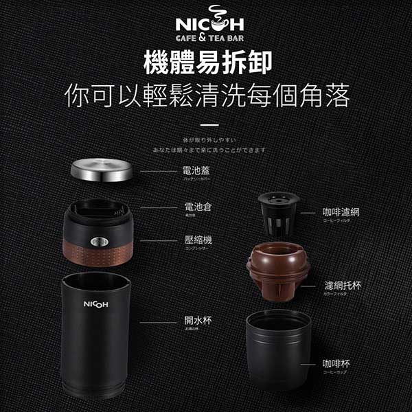 日本NICOH電動行動咖啡機 K-CUP(PK-240)