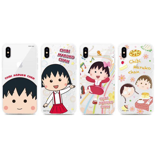 GARMMA 櫻桃小丸子 iPhone X 空壓氣墊防摔保護軟殼