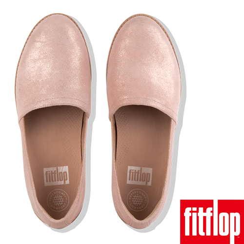 FitFlop CASA GLIMMERSUEDE LOAFERS-粉金色