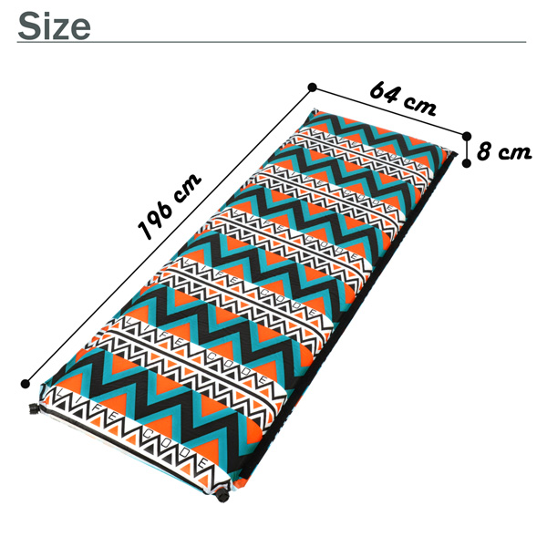 LIFECODE 民族風-單人自動充氣睡墊(可拼接)-厚8cm(2入組)