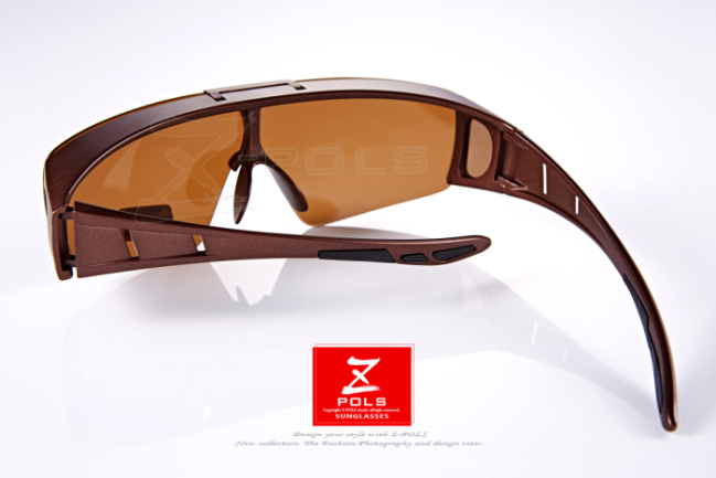【Z-POLS】頂級設計可掀霧茶款 加大設計Polarized寶麗來偏光眼鏡