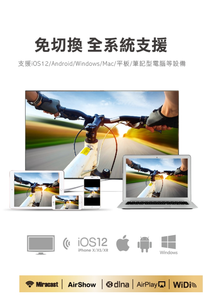 人因MD3090FV 電視好棒 4K 60Hz UHD 2.4G/5G雙模無線影音分享棒