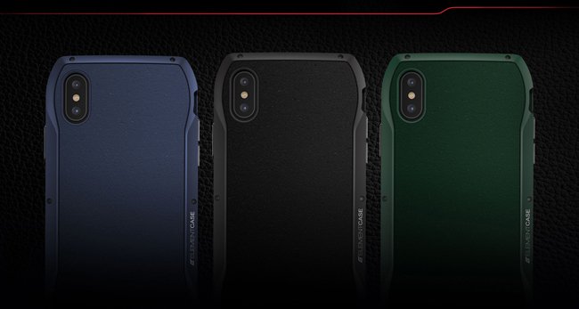 美國 Element Case iPhone XR Enigma 旗艦真皮防摔殼 - 藍