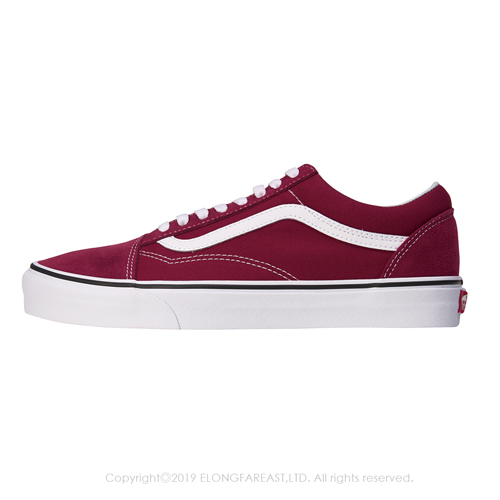 (男)VANS Old Skool 經典素面休閒鞋*紅色