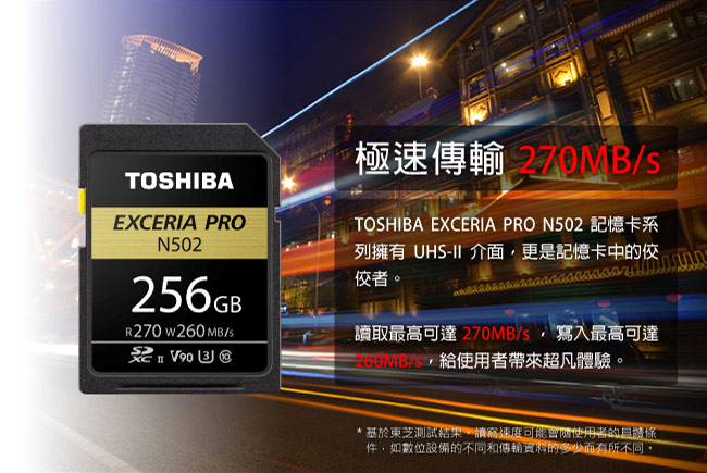 TOSHIBA EXCERIA PRO 128GB UHS-II U3 V90 SDXC卡