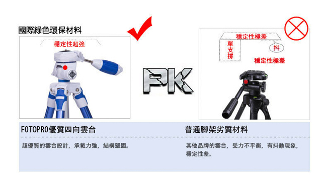 FOTOPRO S3炫彩系列腳架
