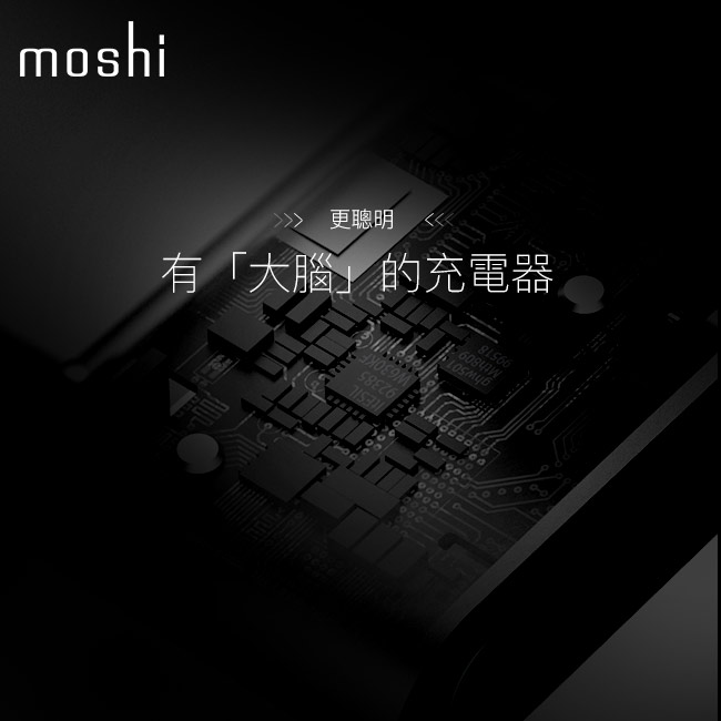 Moshi ProGeo 旅充系列 USB-C 及USB 雙端口充電器 (42W)