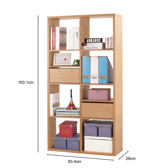 MUNA 8格2.7尺收納系統書櫃 83.4X29X163.1cm