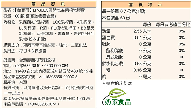 赫而司 調整體質深呼吸超值組(LP-300X優勢益生菌60顆裝+晶鑽魚油60顆裝)