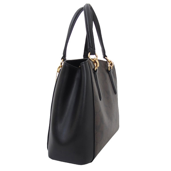 COACH 經典PVC / 斜背兩用包(小款/深咖啡)