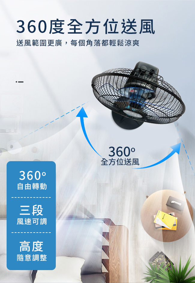 天神系列 360度專利新型迷你電風扇 台灣製造