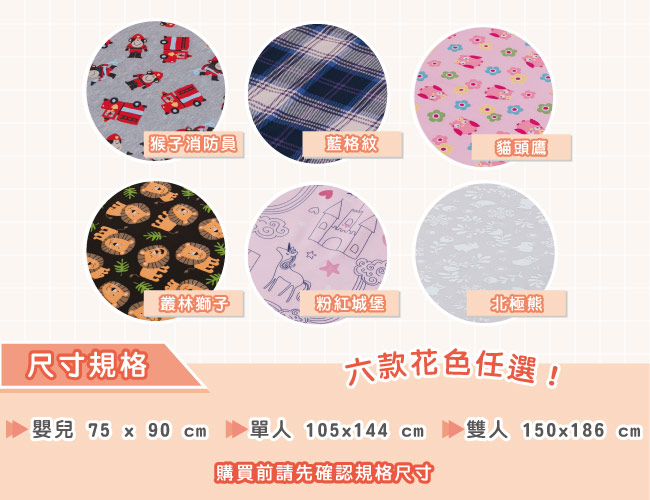 米夢家居-台灣製造-全方位超防水止滑保潔墊/生理墊/尿布墊(75x90cm)-粉紅城堡