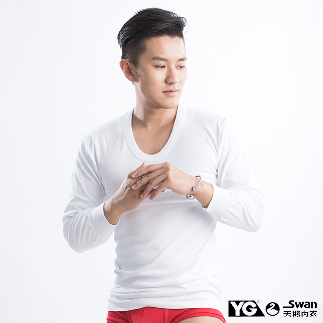 YG天鵝內衣 MIT 排汗保暖U領長袖衫+長褲(4件組)