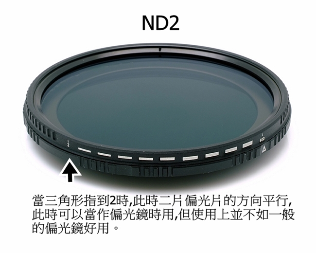 Tianya 防刮防污多層膜Vari可調式 ND2-ND400減光鏡72mm全黑色