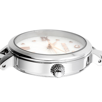 MANGO 美麗好心情的鍊錶-銀白/28mm