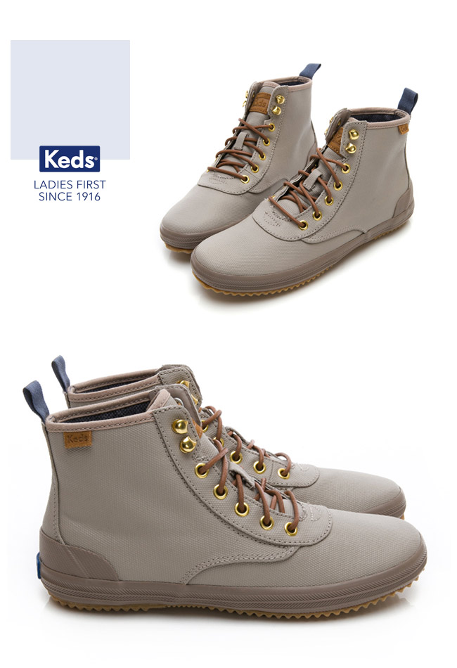 Keds SCOUT 機能防潑水時髦靴-淺灰