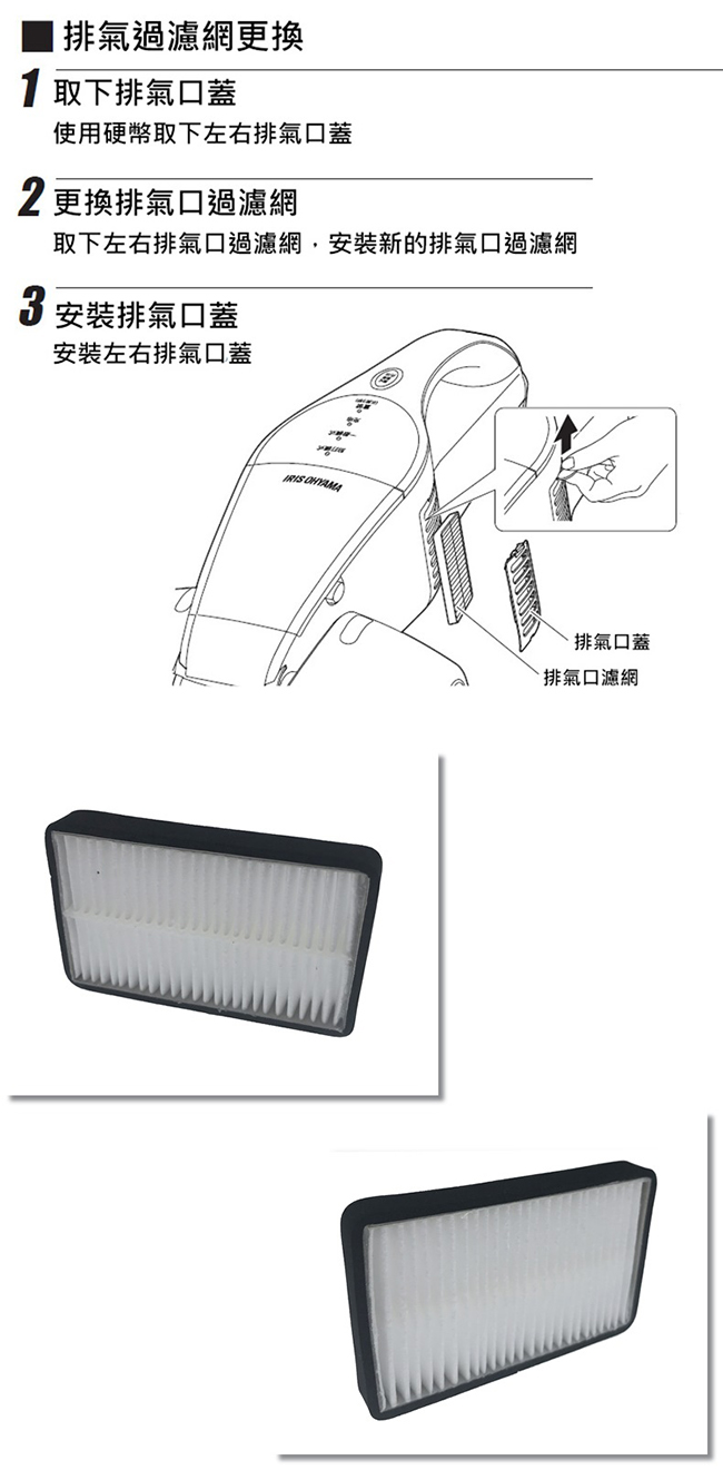 日本IRIS IC-FDC1紫外線殺菌除蟎機 HEPA過濾網-4入(CF-FH1)