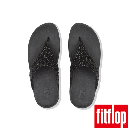 FitFlop LOTTIE編織夾腳涼鞋黑色