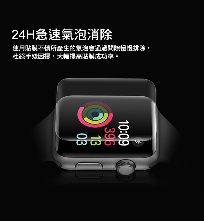 APPLE WATCH 金剛水靈膜保護貼44mm(附推膜卡)