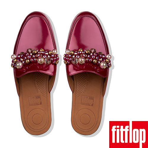 FitFlop SERENE DECO PATENT MULES-火焰紅