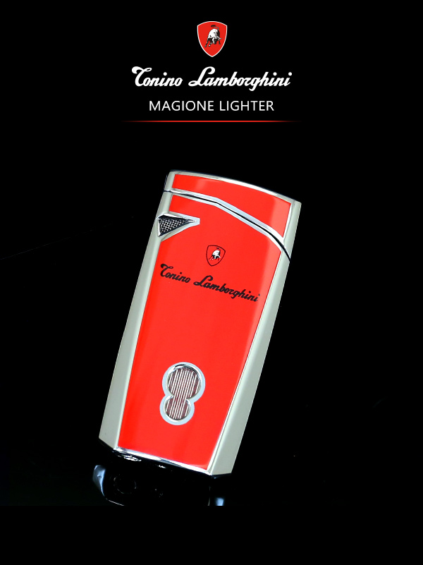 藍寶堅尼Tonino Lamborghini MAGIONE LIGHTER打火機(銀紅)