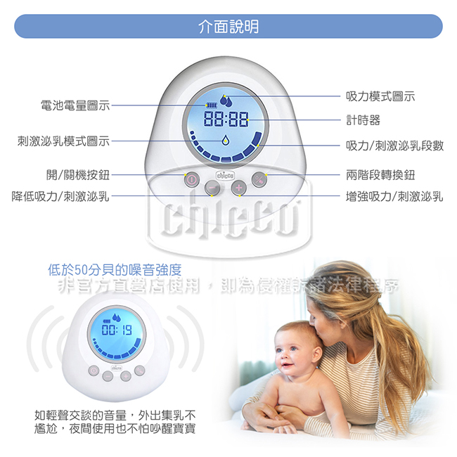 chicco-天然母感電動吸乳器+舒適哺乳手動吸乳器特惠組