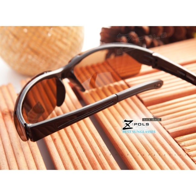 【Z-POLS】專業鏡片茶Polarized頂級抗UV400運動偏光太陽眼鏡