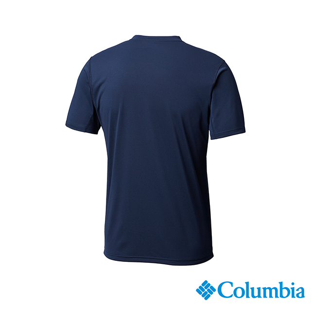 Columbia哥倫比亞 男款-快排短袖上衣-深藍 UAE06750NY