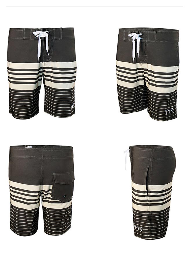 美國TYR 男款彈性海灘褲 Zag Stripe Boardshort