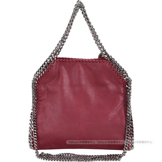 Stella McCartney Falabella Deer 小款 兩用鍊帶包(紅梨色)