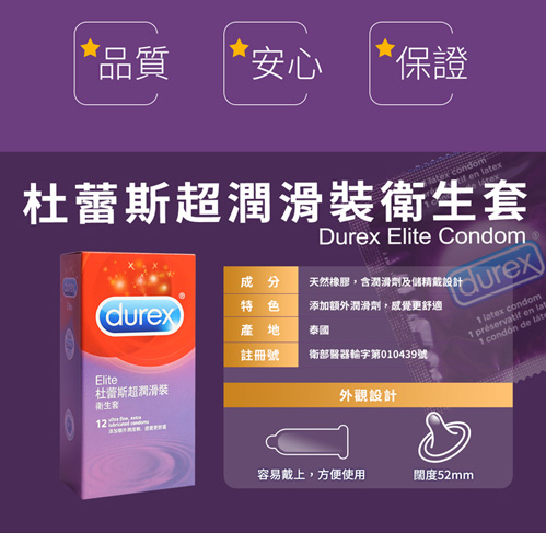 Durex 杜蕾斯-超潤滑裝保險套(12入)