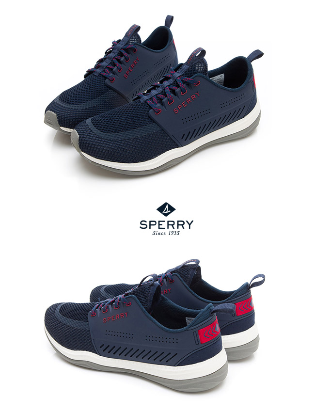 SPERRY 7 SEAS全方位防潑水休閒鞋(男款)-海軍藍