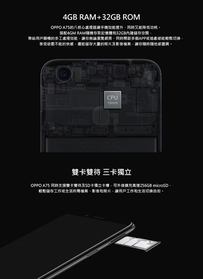 【原廠整新品】OPPO A75 4G/32G 6吋全螢幕智慧美顏機 (原廠保固一年)