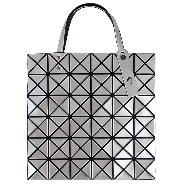 ISSEY MIYAKE 三宅一生BAOBAO三角方格6x6手提包(銀色/小)