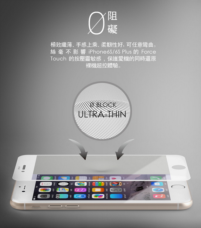 Mooke iPhone 7 3D玻璃滿版保護貼-白色