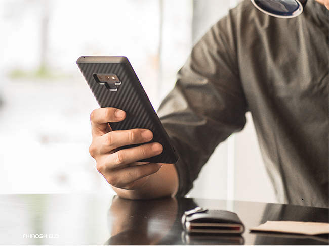 犀牛盾 Samsung Note 9 Solidsuit碳纖維防摔背蓋手機殼-黑色