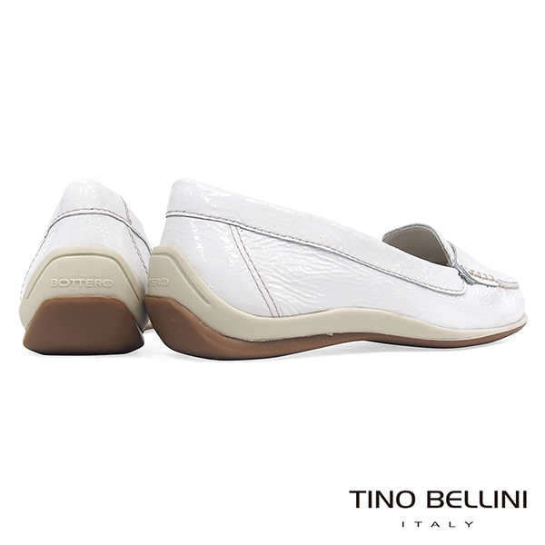 Tino Bellini 巴西進口經典復刻漆皮休閒莫卡辛鞋 _ 亮白