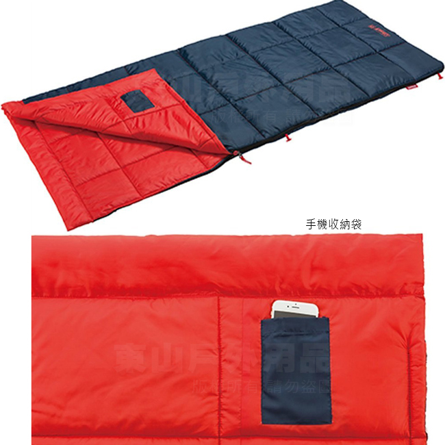 Coleman CM-34774橘 信封型表演者睡袋III/適溫5度 化纖寢袋