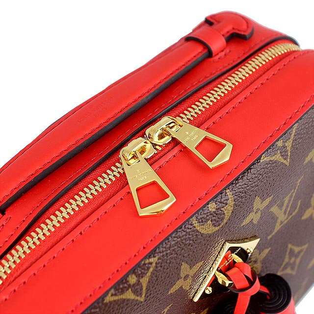 LV M43556 Monogram 經典LV花紋紅色流蘇方形手提/斜背包