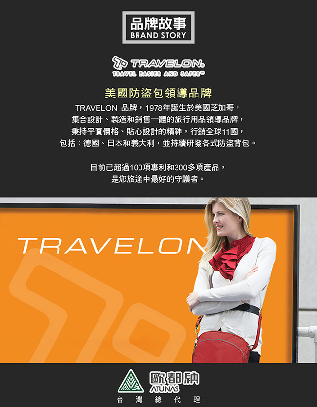 Travelon美國防盜包 RFID BLOCKING個資防盜護照套TL1-43400灰